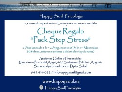 Cheque Regalo Stop Stress - www.happysoul.es